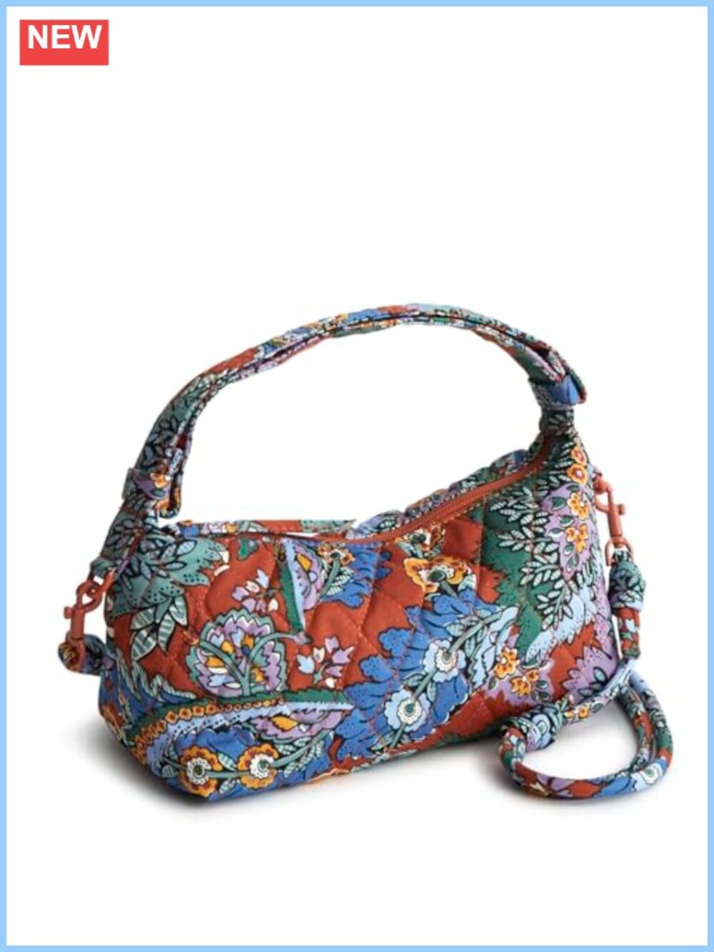 Vera Bradley Premium Cotton Crescent Crossbody Bag